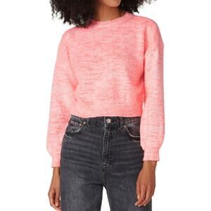 Cupcakes and Cashmere Women's Pink Billie Cropped Pullover Sweater Size S